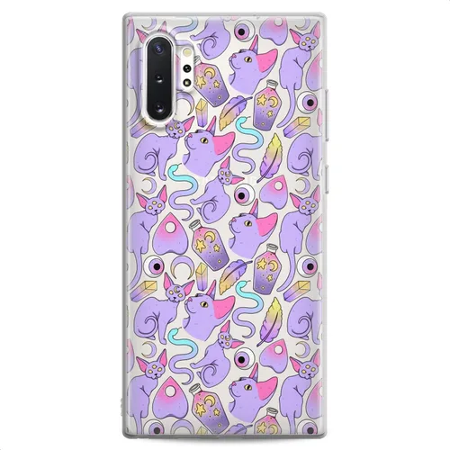 Vista 11 de Funda compatible con Samsung S23 S22 Plus S21 FE Ultra S20+ S10 Note 20 5G S10e S9 Lily Clear Flexible Waterlily Lotus Slim Fit Design Silicona Koi