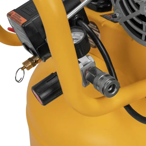 Vista 8 de DEWALT Compresor de aire vertical de 30 galones, 2 HP, de una sola etapa, transmisión por correa con lubricación de aceite, 175 PSI máximo