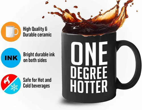 Vista 4 de Taza de café de graduación One Degree Hotter Colegios, estudiantes, graduados, clase de 2021, celebración, fiesta, estudiante, compañero de clase