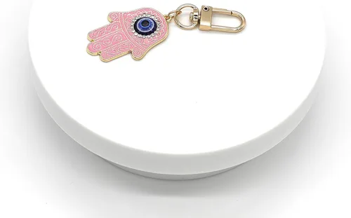 Vista 4 de Llavero contra el mal de ojo, llavero de mano Hamsa, dije de protección para hombres y mujeres, llavero de automóvil, bolsa y accesorios