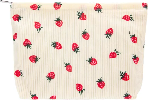 Vista 76 de Pazimiik Bolsa de maquillaje floral, grande, de algodón, con cremallera para bolsa de viaje, organizador de maquillaje de lona para mujeres