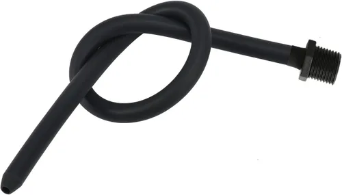 Vista 2 de Accesorio de enema con boquilla de silicona reutilizable, ducha con manguera negra (24.9 cm)