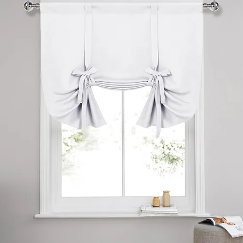 Vista 76 de DWCN Cortinas Opacas - Persiana Enrollable con Lazos para Ventana, Aislamiento Térmico, Oscurecimiento de Habitación, Cortinas con Bolsillo