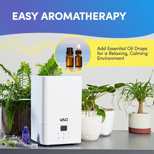 Vista 5 de VEVA Humidificadores para dormitorio, habitación grande, 4.5L, vaporizador de agua de niebla fría, difusor de aceite esencial, humidificadores