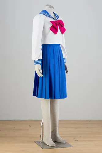 Vista 2 de Traje de cosplay de Sailor Moon Tsukino Usagi Mercury para mujer, conjunto de 4 piezas