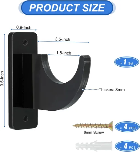Vista 2 de uxcell Soporte de pared para espada, 1 juego de soporte de pared para sable de luz acrílico, soporte de pared para espada de sable de luz, soporte