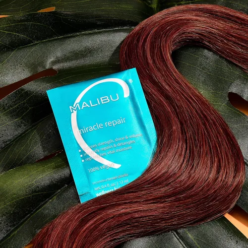 Vista 7 de Malibu C Miracle Repair Treatment - Proteína nutritiva y vitamina B5 para hebras de cabello débiles y dañadas