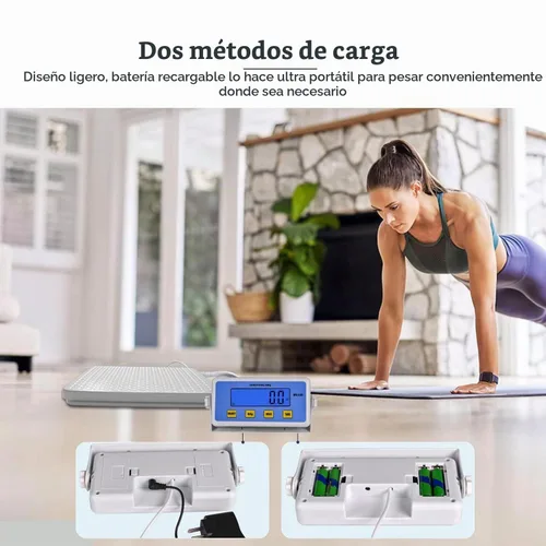 Vista 6 de Tetuga Báscula médica - Báscula de lucha de alta capacidad de 440 libras para peso corporal con pantalla LCD fácil de leer, báscula de médico