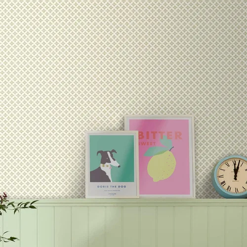 Vista 2 de Joules Beckett Star - Papel pintado verde oliva
