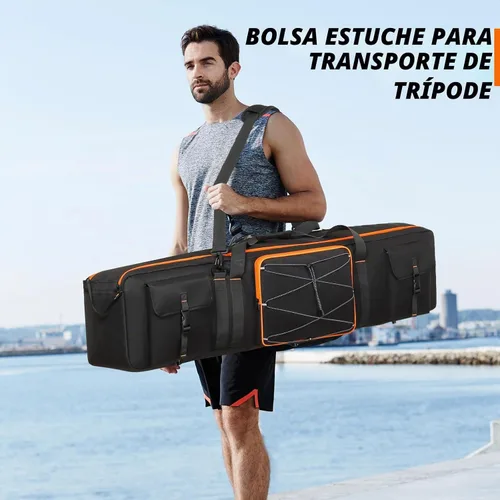 Vista 7 de Estuche de transporte para trípode, soporte de luz de trípode y bolsa de kit de iluminación para fotografía, bolsa de transporte grande