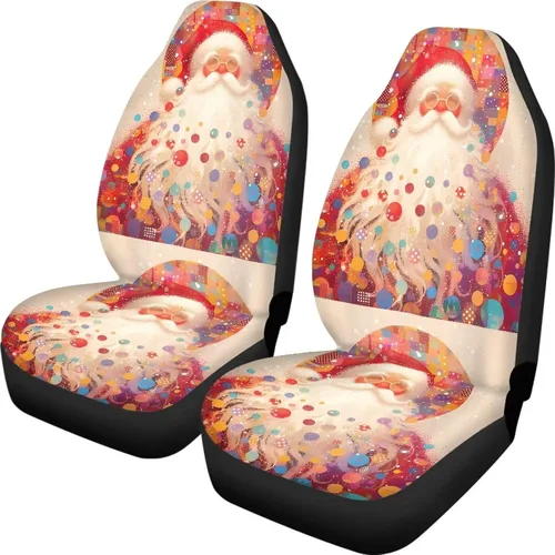 Vista 12 de Funda de asiento de automóvil con margaritas bohemias, diseño hippy arcoíris, margarita, flores, antideslizante, SUV, sedán, furgoneta, protector