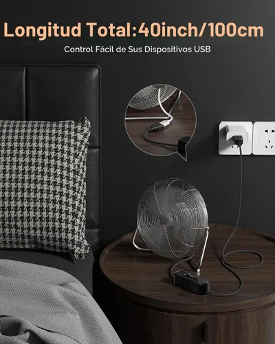 Vista 4 de ANDTOBO Cable de extensión de interruptor USB, cable de extensión USB mejorado con cable de interruptor de encendido y apagado para tiras LED