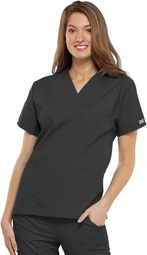 Vista 4 de Cherokee - Camiseta quirúrgica con cuello en V para mujer