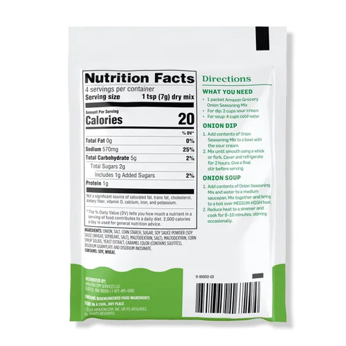 Vista 2 de Amazon Grocery, Mezcla de sopa de cebolla y condimentos para inmersión, 1 onza