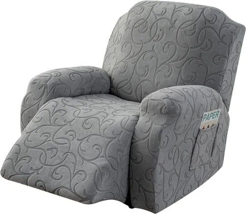 Vista 28 de Funda para Sillón Reclinable de 4 Piezas Elástica, Funda Deslizable de Sofá, Cubierta de Sofá para Sofá Reclinable de 1 Asiento, Protector