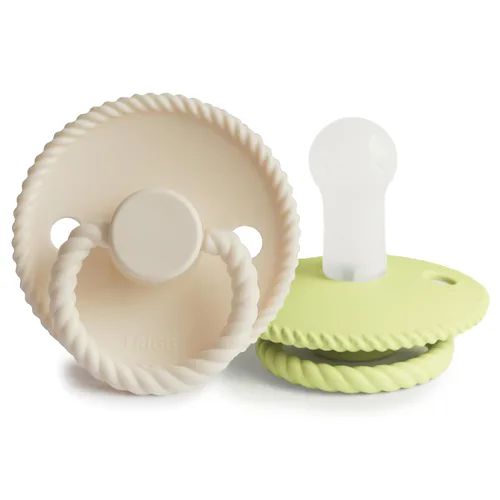 Vista 10 de Frigg Rope SilkySoft - Chupete de silicona para bebé, fabricado en Dinamarca, sin BPA (rubor/crema, 6-18 meses)
