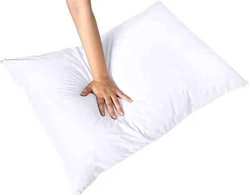 Vista 5 de Protector de almohada de alta calidad: fundas de almohada blancas, funda de almohada de plumas y funda de almohada de mezcla de algodón, protectores