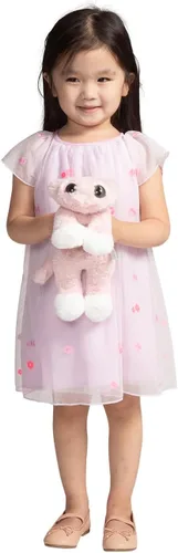 Vista 6 de Manhattan Toy Lanky Cats Mochi - Gato rosa de peluche, tamaño grande