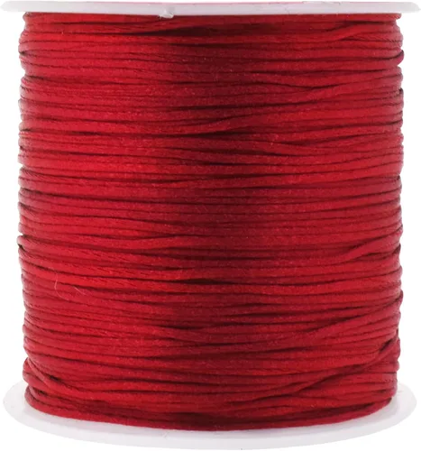 Vista 98 de Mandala Crafts Cordón de satén de cola de rattail de 0.02 in para nudos chinos de macramé