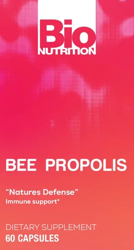 Vista 5 de Bio Nutrition Bee Propolis, cápsulas de suplemento de apoyo inmunológico de defensa natural, 1000 mg, 60