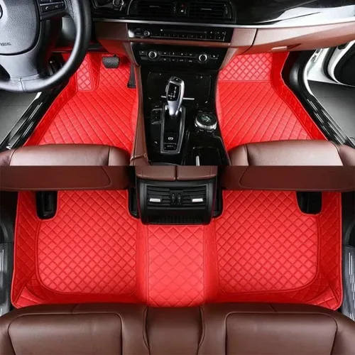 Vista 15 de Nuevas alfombrillas de coche personalizadas para Sedán, SUV, camioneta, alfombrillas de cuero para todo tipo de clima, Negro Alfombras para Carro