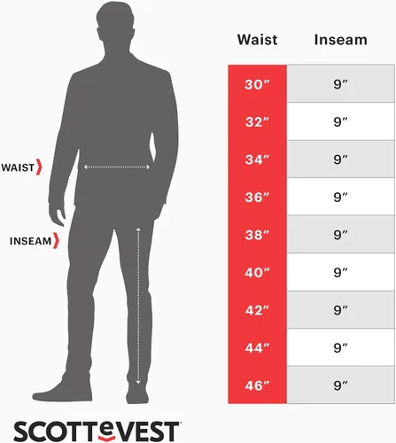 Vista 4 de SCOTTeVEST Action Adventure - Pantalón corto para hombre, 17 bolsillos ocultos, pantalón repelente al agua para viajes y más