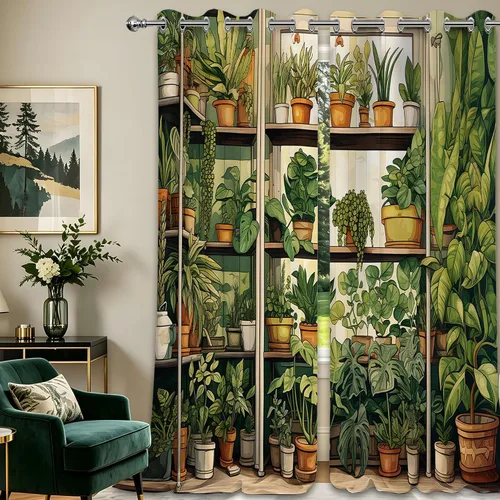 Vista 19 de Cortinas opacas negras y doradas, cortinas modernas de mediados de siglo para dormitorio, sala de estar, 63 pulgadas de largo, juego de 2 paneles