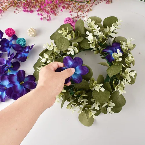 Vista 5 de 60 cabezas de orquídeas artificiales, orquídeas falsas para centros de mesa de boda, decoración de ramos, manualidades, despedida de soltera