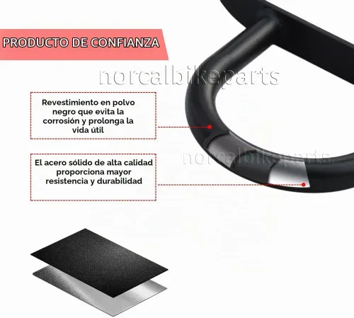 Vista 2 de Barra de apoyo ancha trasera parachoques Yamaha Blaster YFS 200 Negro 1988-2006