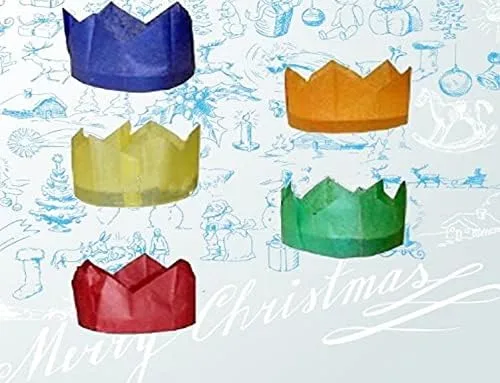 Vista 5 de Paquete de 6, ANXTO, copo de nieve rojo, recuerdo de mesa de fiesta de Navidad con sombrero de fiesta, broma y pequeño regalo