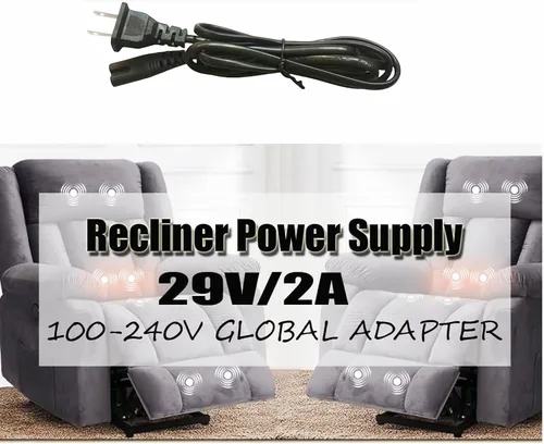 Vista 6 de 2 cables de alimentación de CA de 6 pies para silla elevadora o reclinable eléctrico, cable de fuente de alimentación de repuesto para Okin Limoss
