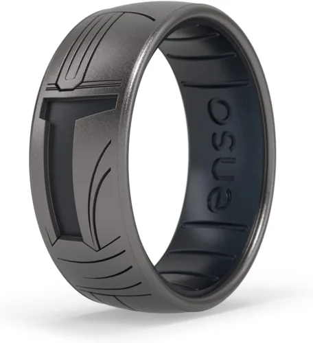 Vista 21 de Enso Rings Anillo de boda de silicona – Diseños grabados de Star Wars – Ajuste cómodo – Hecho en Estados Unidos – Ideal para uso activo