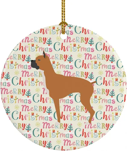 Vista 38 de Caroline's Treasures Affenpinscher - Adorno de cerámica con texto en inglés "Merry Christmas", multicolor para colgar en el árbol de Navidad