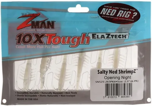 Vista 2 de Z-Man SNS25-263PK6 Salty Ned Shrimpz 2.5" Noche de apertura Paquete de 6