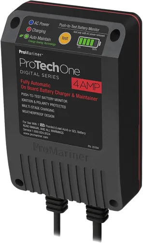 Vista 7 de ProMariner 24104 ProTechOne Digital Series - Cargador de batería a bordo totalmente automático de 4 amperios y mantenedor con entrada de CA integrada