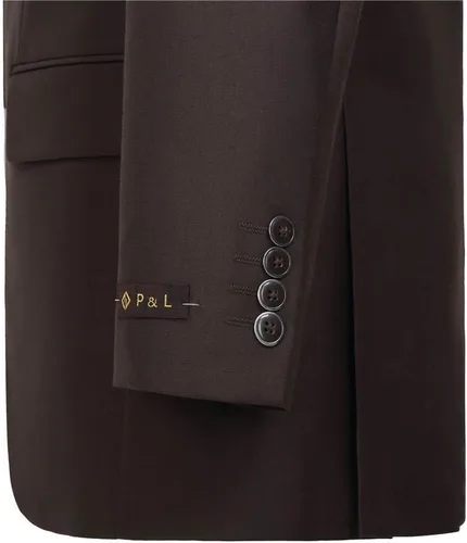 Vista 4 de P&L Men's 2 Piece Classic Fit Button Suit Jacket Office Dress Blazer & Pleated Pants Set