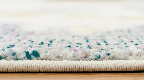 Vista 5 de Alfombra moderna Positano de estilo costero de Loom, Polipropileno, Beige/azul