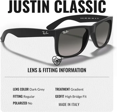 Vista 18 de Ray-Ban RB4165 JUSTIN CLASSIC - Gafas de sol de forma cuadrada con kit oficial de gafas