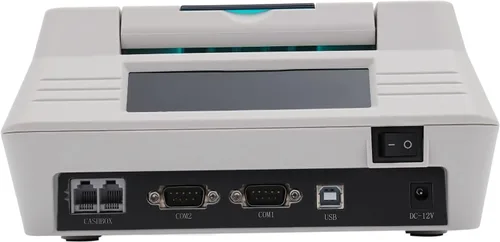 Vista 8 de Caja registradora pequeña, caja registradora electrónica de 40 W, sistema POS de registro blanco, caja registradora digital para pequeñas empresas