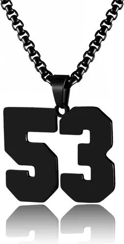Vista 189 de Collar de Número Dorado para Hombre, Cadena de Acero Inoxidable con Colgante de Número para Atletas, Joyería Deportiva Personalizada para Niños