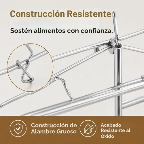 Vista 7 de Paquete de 24 soportes para bufé de alambre para rozar, 20 x 12 pulgadas