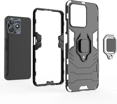 Vista 3 de Compatible con Nothing Phone (1) funda, compatible con Nothing Phone (1) Funda con soporte de anillo 2 en 1 Funda para teléfono Negro