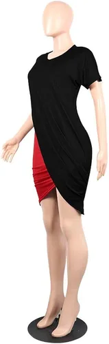 Vista 5 de Ophestin - Mini vestido corto de manga corta para mujer