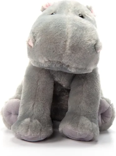 Vista 2 de Juguete de peluche de hipopótamo The Petting Zoo, regalos para niños, animales salvajes del zoológico, juguete de peluche de hipopótamo 12 pulgadas