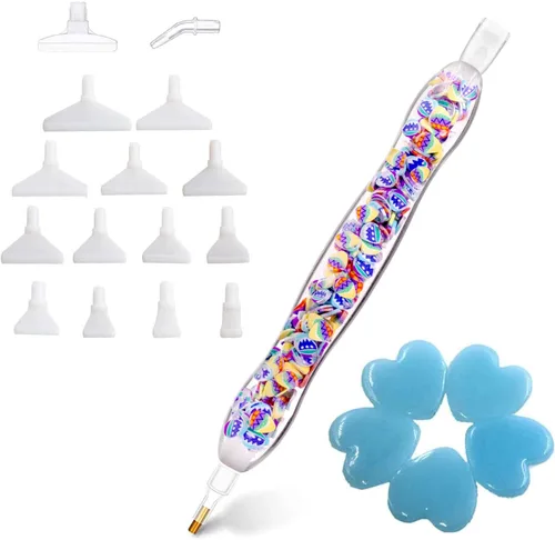 Vista 15 de Praise V Do Pluma de taladro de pintura de diamante de Navidad, kit de plumas de punta de taladro de gemas de diamantes de imitación, herramienta