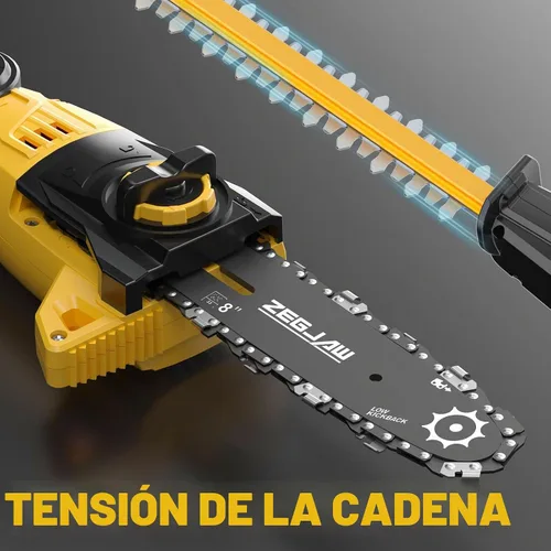 Vista 8 de ZEGJAW Sierra de poste 2 en 1 de 8 pulgadas y recortadora de setos de poste
