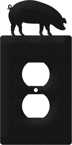 Vista 9 de SWEN Products Cubierta de placa de pared de cerdo (interruptor simple, negro)