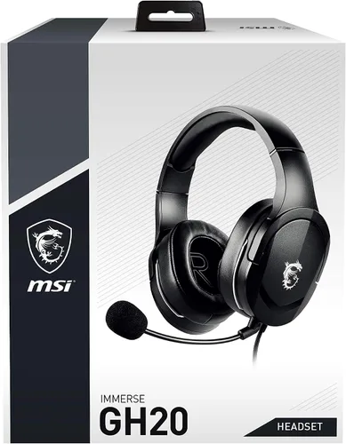 Vista 6 de msi Micrófono desmontable para videojuegos, diseño de diadema ligero y plegable, auriculares para juegos (Immerse GH30 V2)