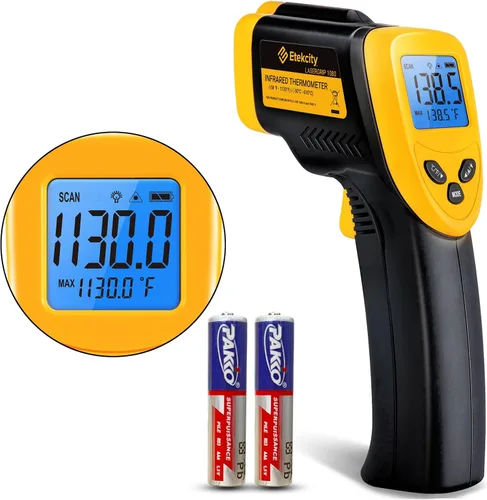 Vista 18 de Etekcity Termómetro infrarrojo láser pistola de temperatura 1080, -58°F ~ 1130°F para carne, alimentos, dulces, pizza, horno, pistola de calor