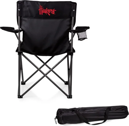 Vista 14 de PICNIC TIME NCAA PTZ - Silla de campamento, silla de picnic, silla de playa con bolsa de transporte (negro)